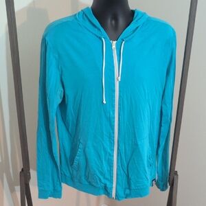 Bau Haus| Teal Long Sleeve Zip-Up Hoodie